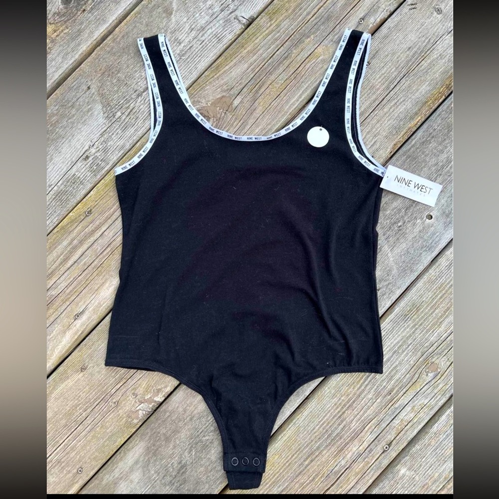 NINE WEST Cami Black Body Suit size Large brand new